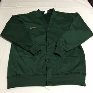 Publix Cardigan Sweater Small Green V-Neck Button Front Employee Uniform